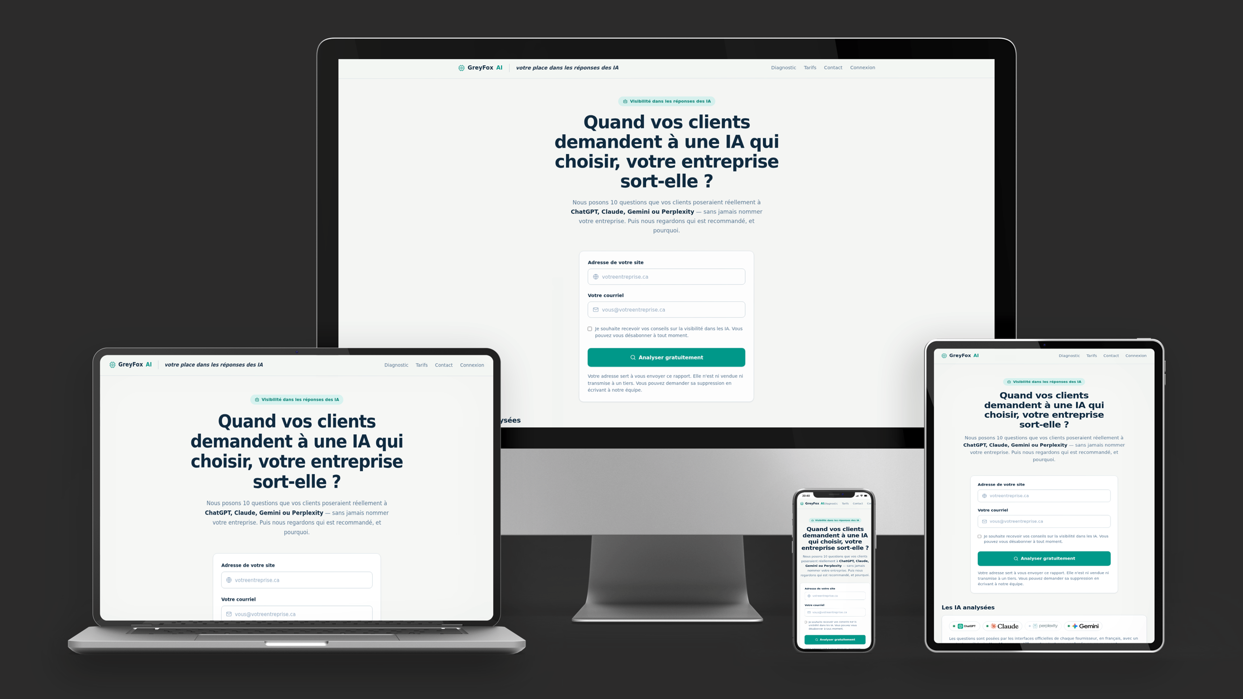 Visibilité AI GreyFox - Création de site web